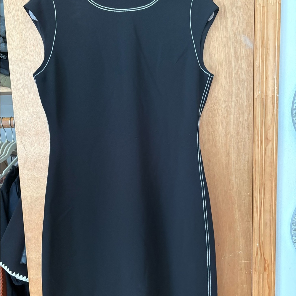 Theory Black Dress with White Accents